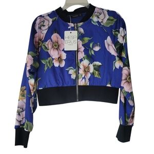 Hesperus Bomber Jacket Floral Large NWT cropped bomber